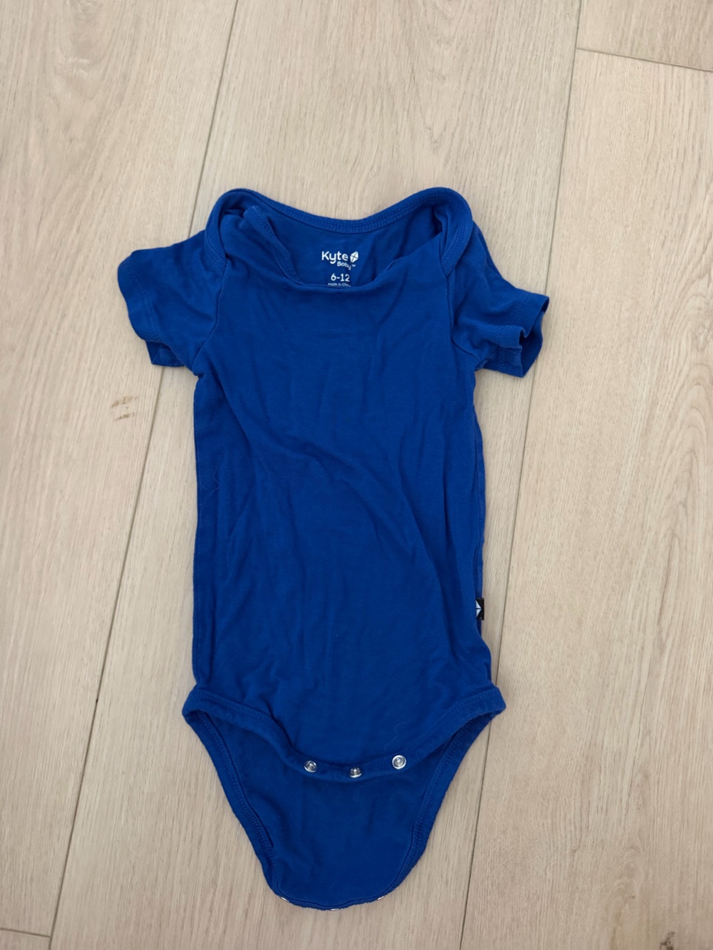 Kyte BABY Royal Blue Short Sleeve Snap Onesie